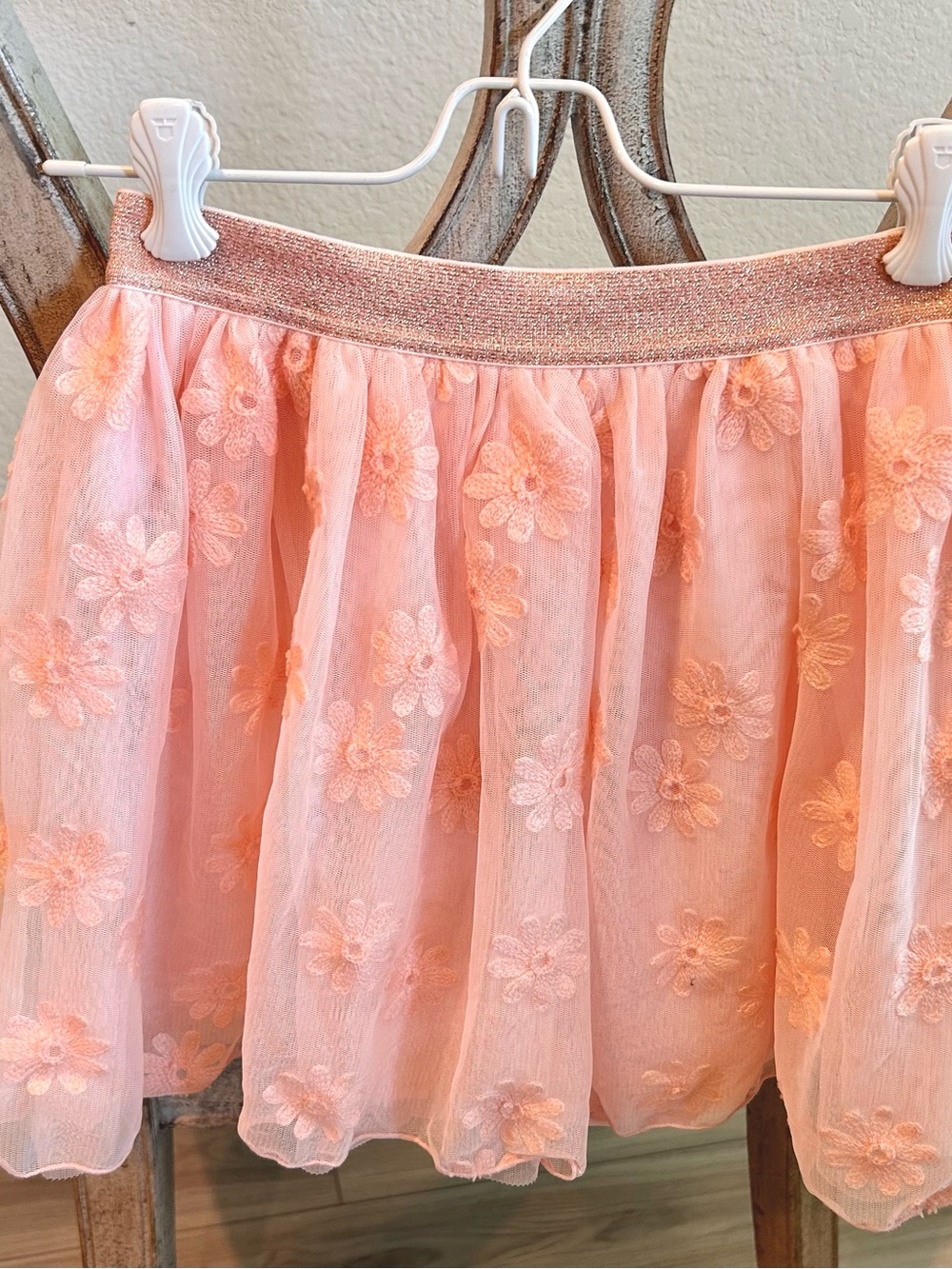 Peach tulle skirt 10/12